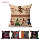 Чехол-наволочка для декоративной подушки, с изображением танцующей Африканской женщины, экзотический узор, чехол для подушки наволочка