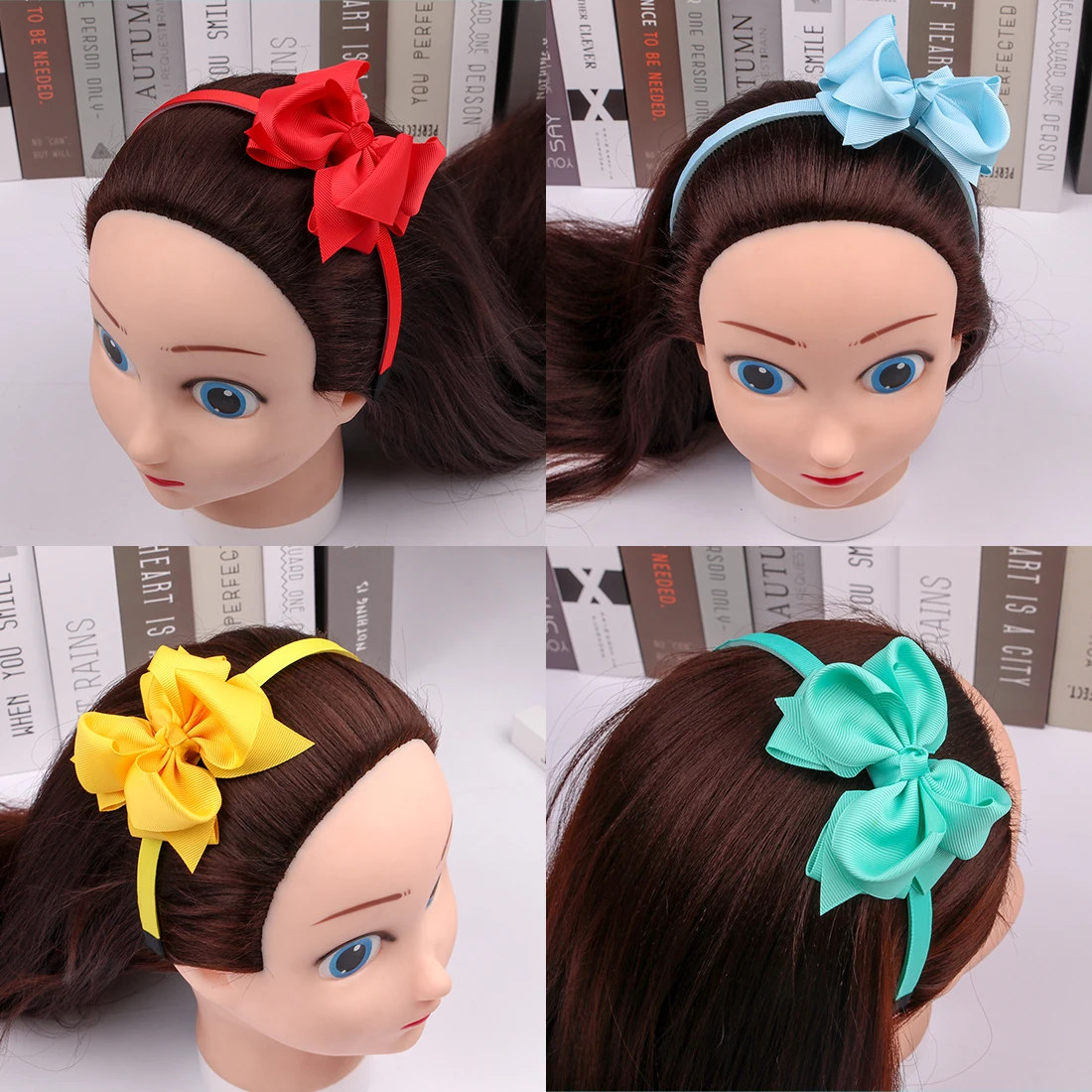 1 шт. ободки для девочек аксессуары волос блестящие банты обруч на голову 4 дюйма