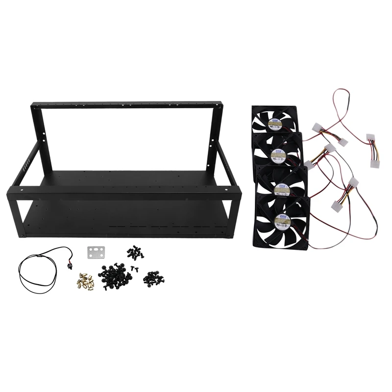 

Mining Rack Combination, Mining Frame Eth/Etc/Zec Ether Accessories Tools for 6/8/12 Gpu Bitcoin Machine
