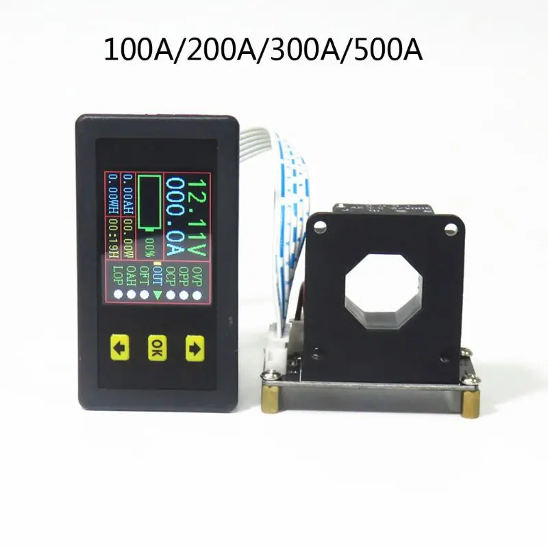 

VAC9010H Hall Coulombmeter DC90V Voltmeter Ammeter LCD Two-Way Current Voltage