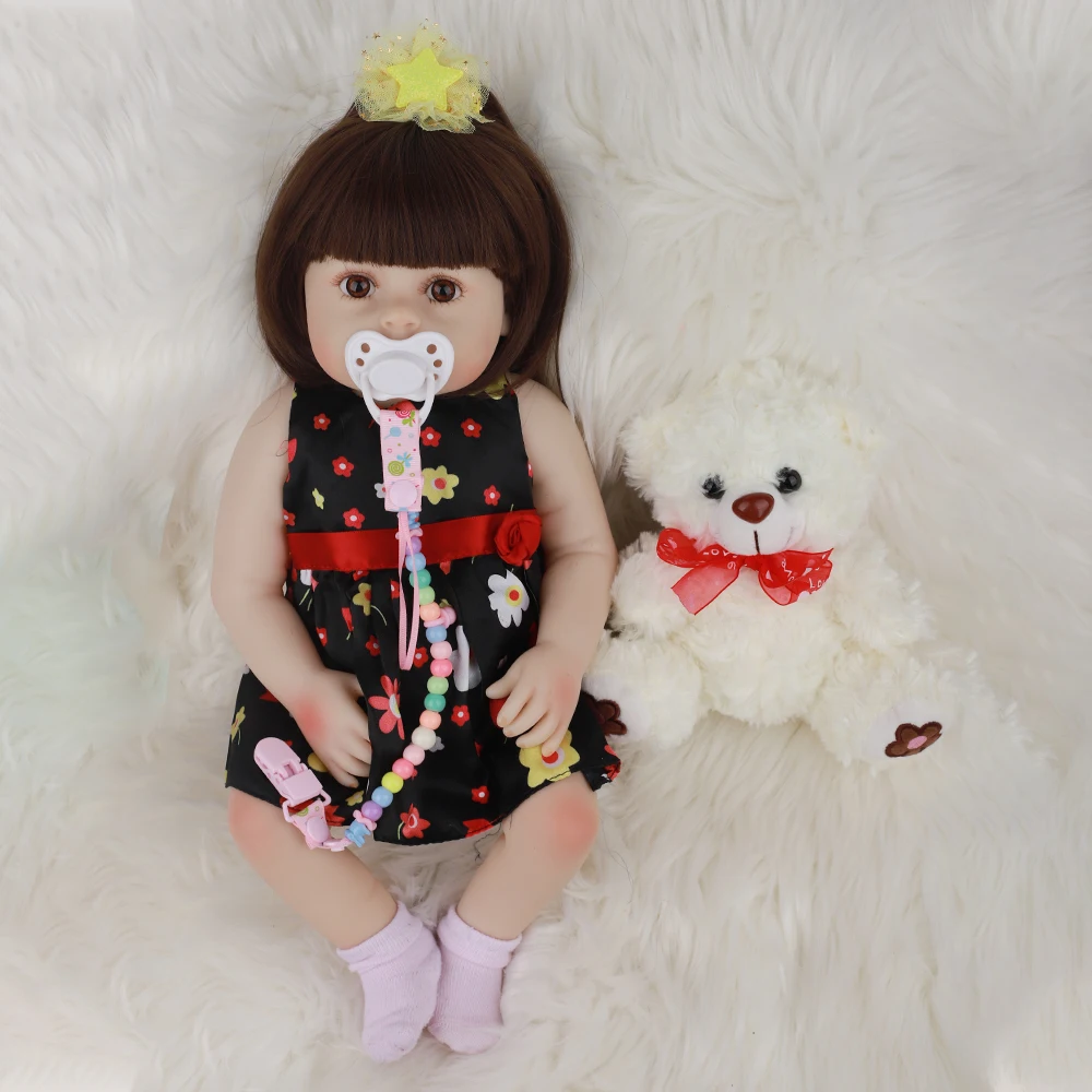 Горячая продажа 18 дюймов Bebe Reborn Baby Doll полностью силиконовая Реалистичная модная