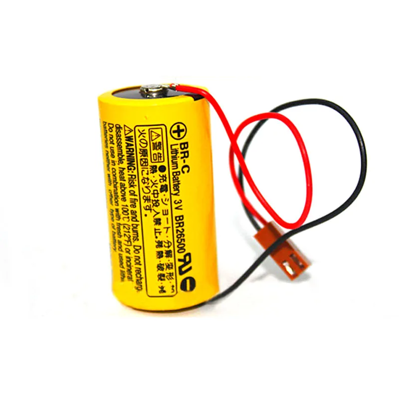 

Original BR-C A02B-0120-K106 A98L-0031-0007 BR26500 3V 5000mAh PLC Lithium Battery with Plug for Panasonic Fanuc Batteries