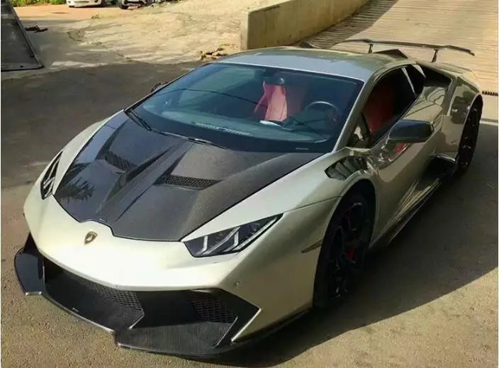 

Carbon Fiber Front Bumper Engine Hood Bonnet Vent Cover For Lamborghini Huracan LP580 LP610 2014 2015 2016 2017 2018 2019 2020