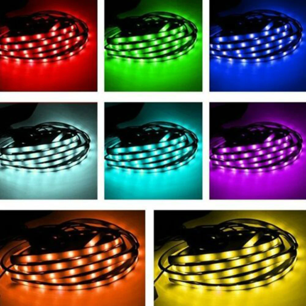 

Universal Car Waterproof DC12V RGB LED Strips Underbody Underglow Neon Accent Light 36" 48" Tube Kit Car Atmosphere Lamp