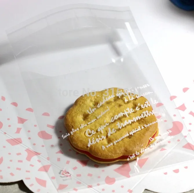 Пластиковый пакет для выпечки хлеба прозрачный английский самоклеящийся 300