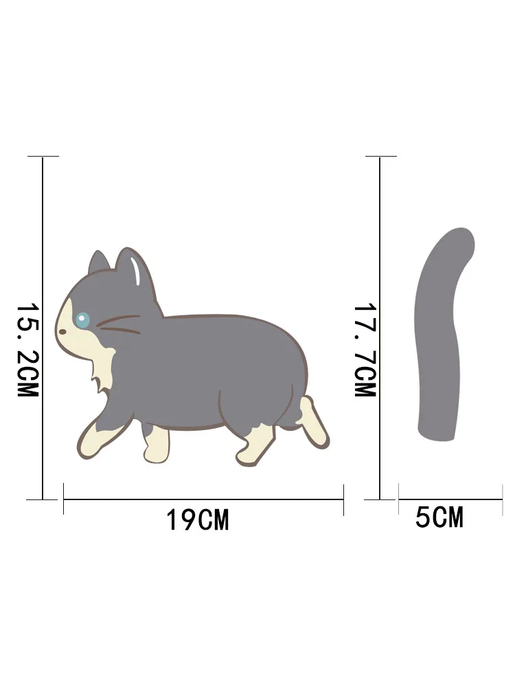 

ZTTZDY Personalized Cartoon Cat Animal Car Rear Window Sticker Decor YJ3-0036