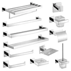 Хромированная полированная двойная вешалка для полотенец, вешалка для полотенец в ванную комнату, аксессуары для ванной комнаты, держатель для мыла, посуды, держатель для туалетных щеток