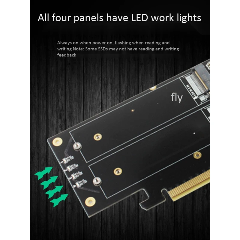 JEYI IHyper M.2 X16 TO 4X NVME PCIE3.0 GEN3 4XNVME RAID CARD PCI-E VROC Hyper M.2X16 M2X16 nvmx4 | Компьютеры и офис