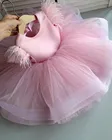 Розовые платья для маленьких девочек, платье принцессы, летнее платье для младенцев на день рождения, платье для рождественской вечеринки, одежда для девочек