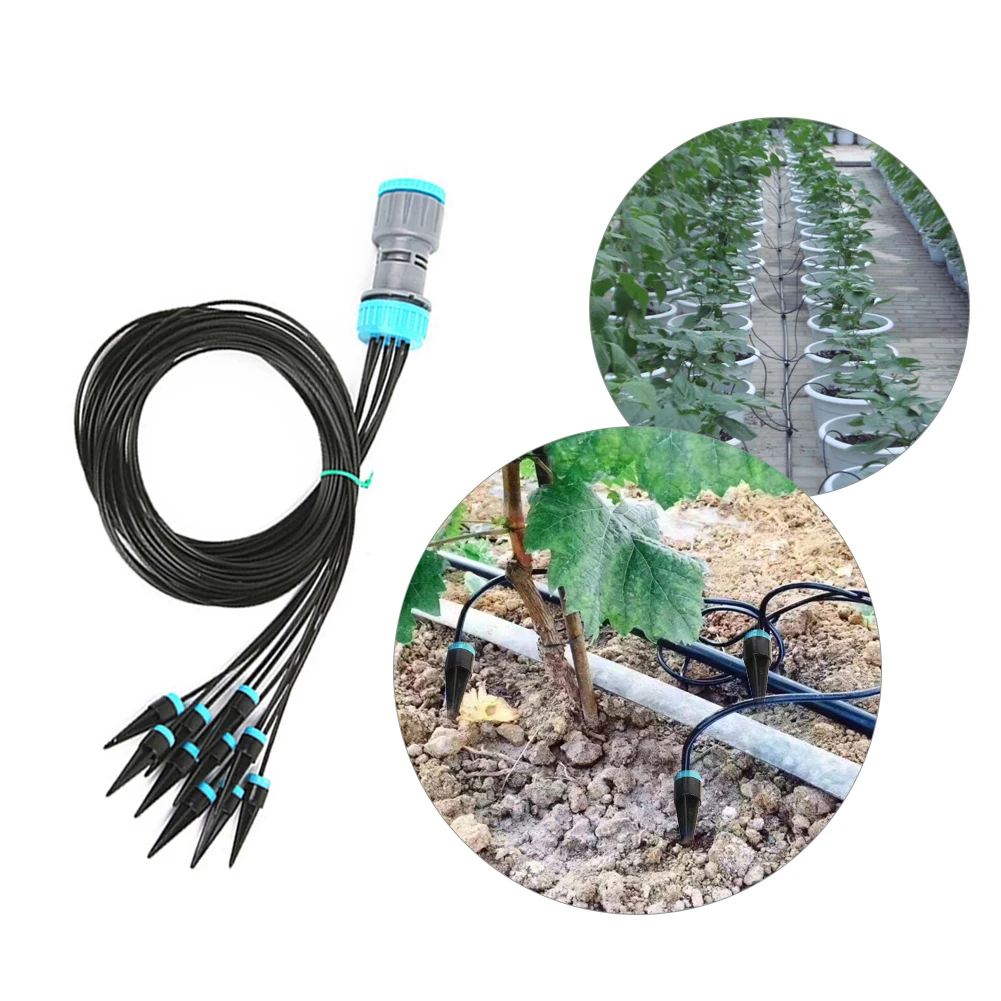 Garden Irrigation System 10 Head Permeating Automatic Watering Device Adjustable Greenhouse Plant for Flowerpot | Дом и сад