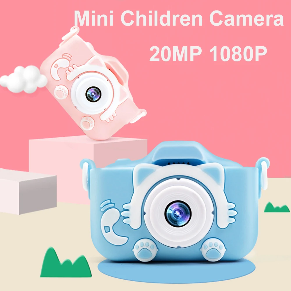 Детская мини камера 20MP 1080P маленькая мультяшная цифровая однообъективная
