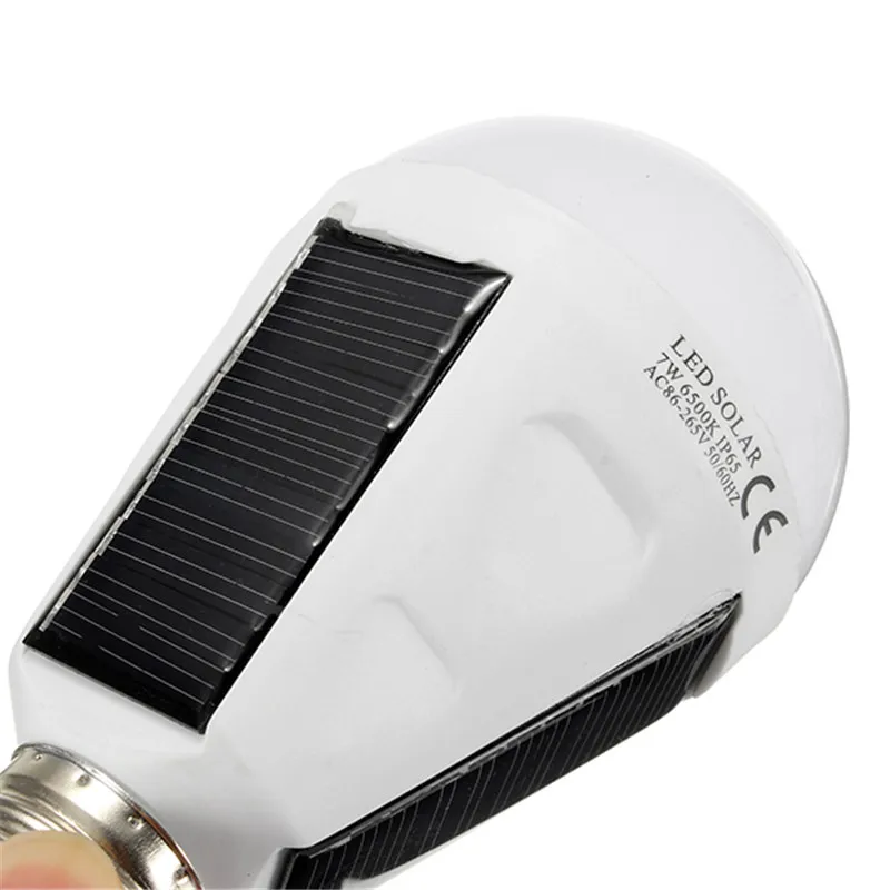 E27 светодиодные лампы на солнечных батареях подвесная Светодиодная лампа 7 Вт 85-265