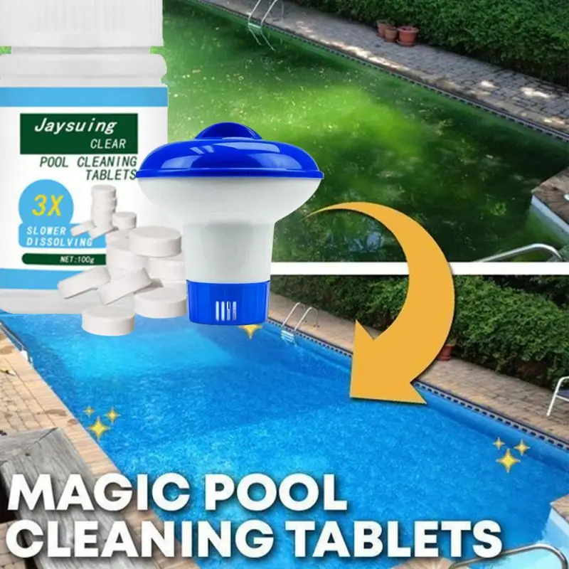 

Swimming Pool Effervescent Tablets Clean Tablets Multi-function Cleaning Tablets Dosing Device Cleaning Tablets