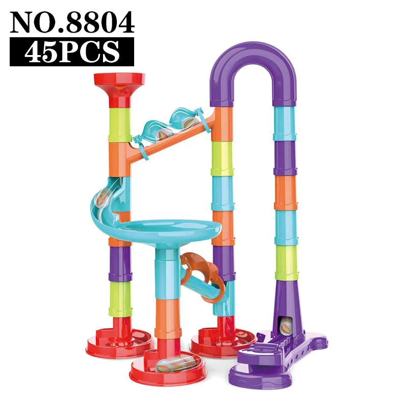 

Ejection Slide Track Building Block Maze Children Maze Ball Roll Birthday Variety DIY Assembly Paradise Learning Toys Gift
