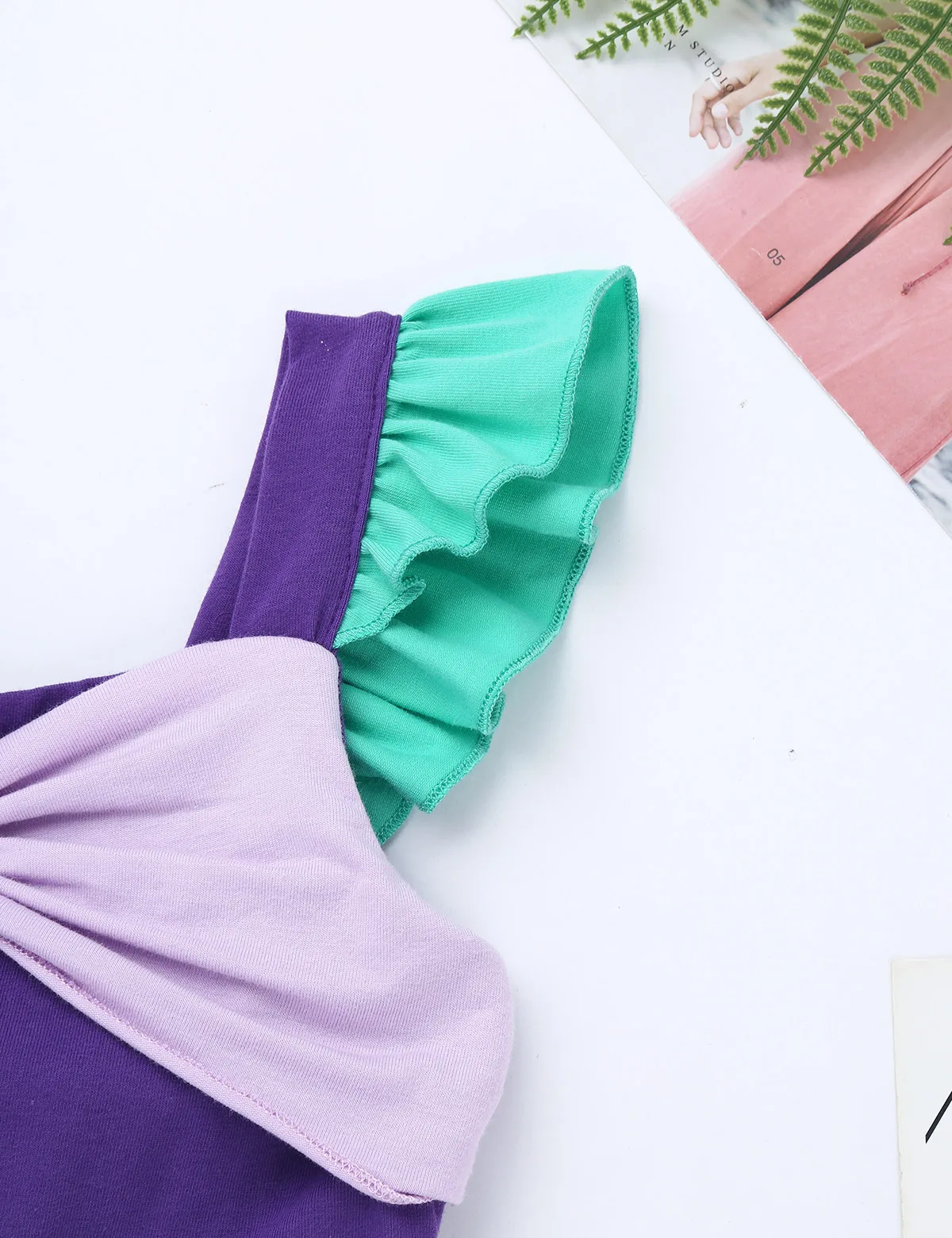 Детский хлопковый костюм русалки без рукавов для девочек платье принцессы на