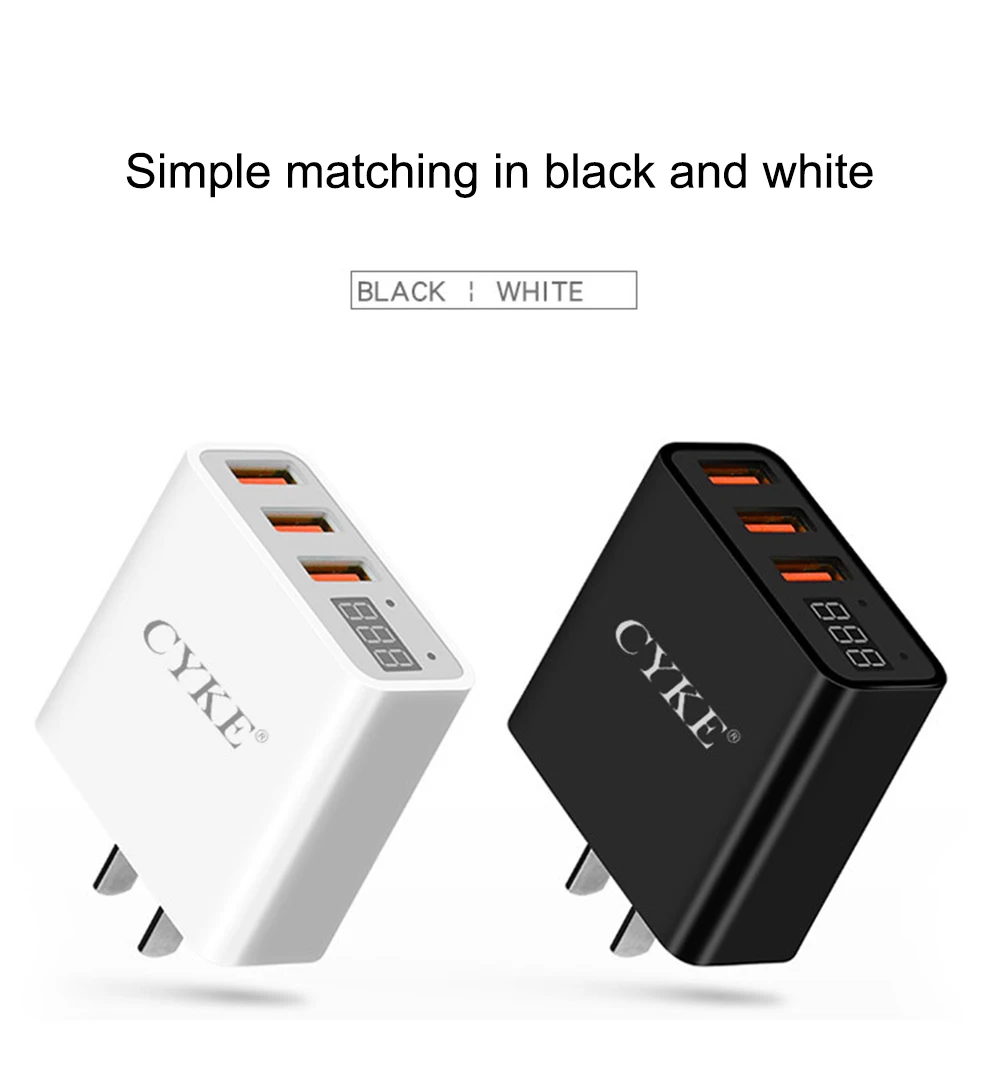 Зарядное устройство с 3USB-портами вилка стандарта ЕС и США Интеллектуальный