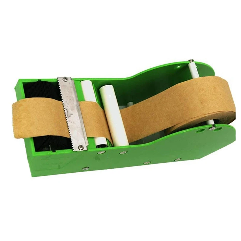 

ABSF Water Activated Gummed Kraft Paper Tape Packaging Dispenser Green Kraft Paper Tape Cutter