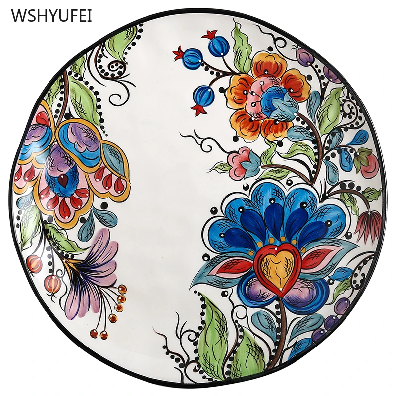 Керамическая посуда роспись ручной подглазурная в пасторальном стиле