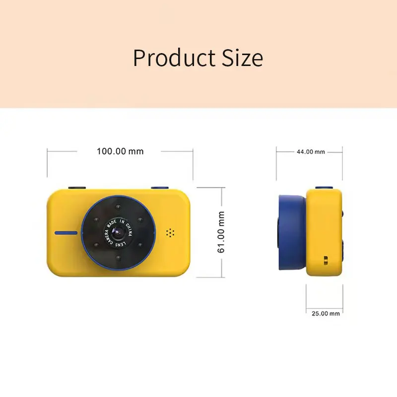 

1080P HD Kids Camera 5000W Pixel 2.4 inch Children Digital Camera Photo Video Shockproof Rechargeable Cartoon Camera For Girls