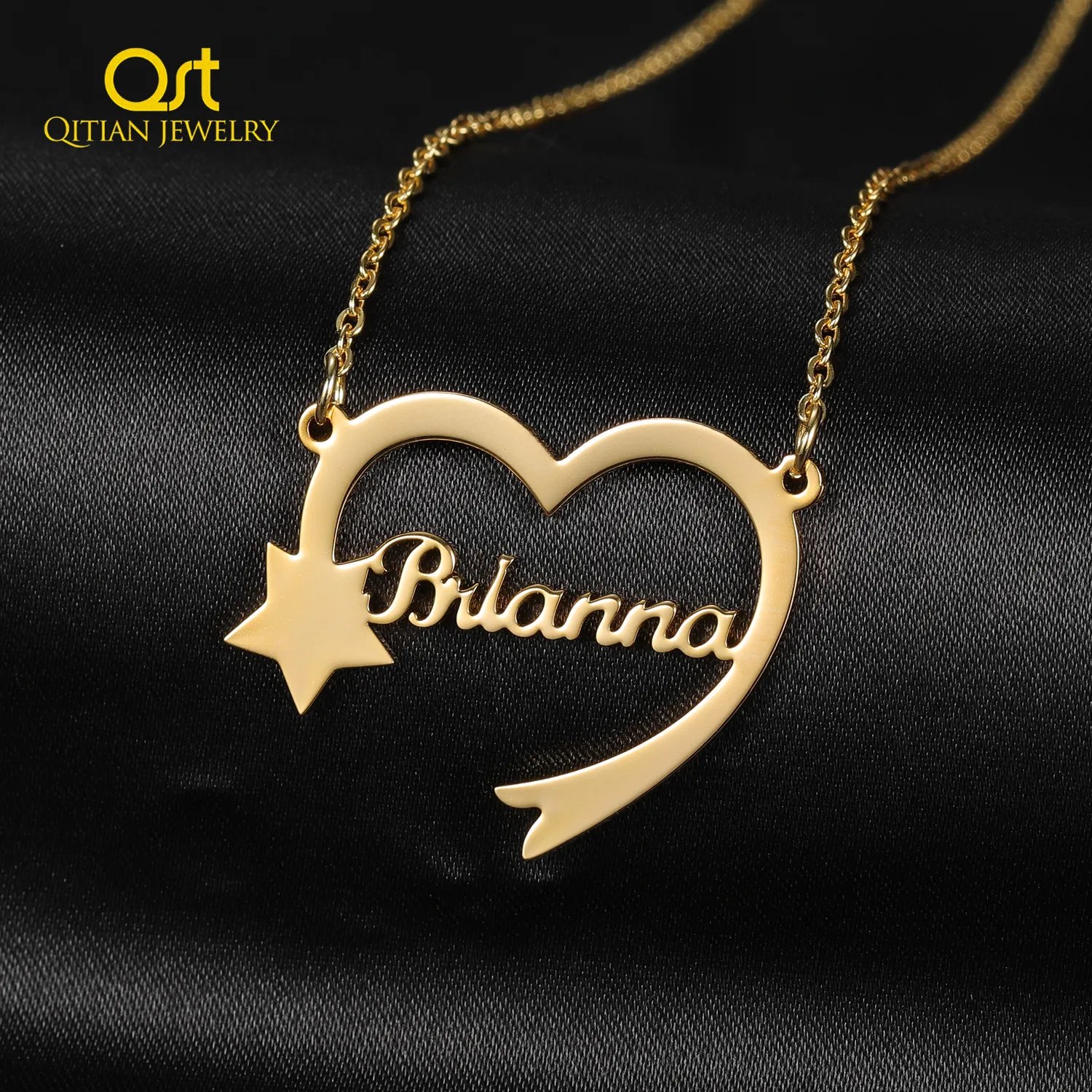 Персонализированные ожерелья с именем сердца на заказ из нержавеющей стали