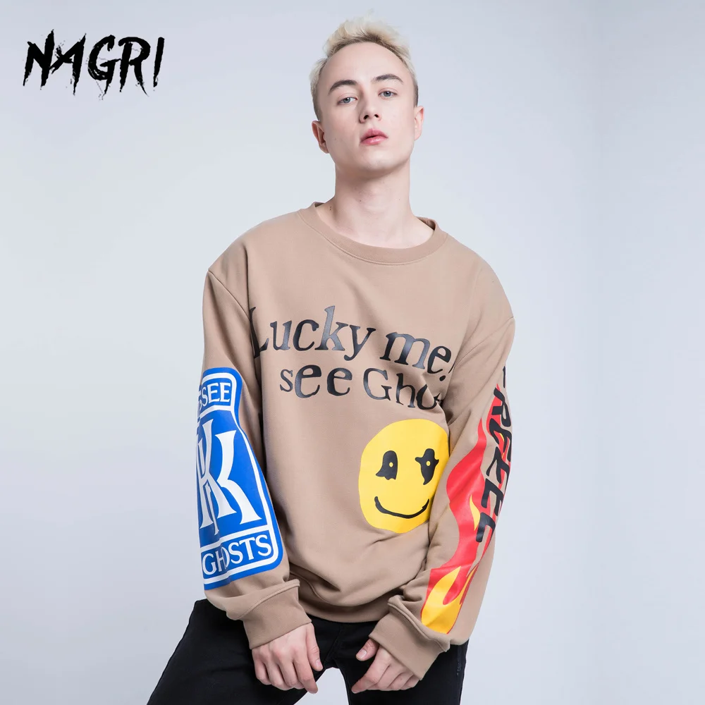 

Graffiti Hip Hop Kanye West Hoodies Men 3D Letter Print O-neck Autumn Casual Pullover Streetwear Fashion Skateboards Sweatshirt