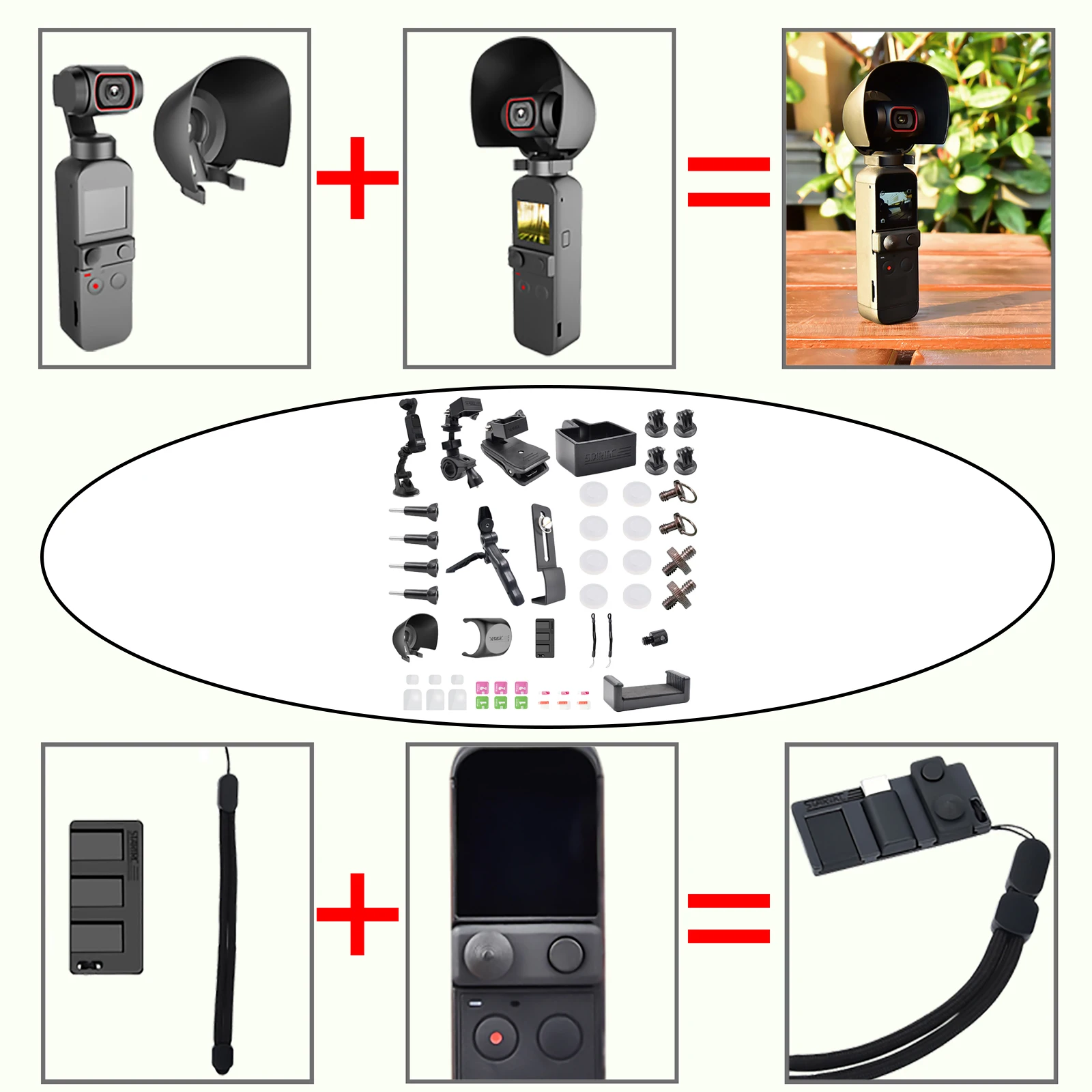 accessories handheld gimbal camera adapter mount suction cup tripod backpack clip and expansion kit for dji pocket 2 free global shipping