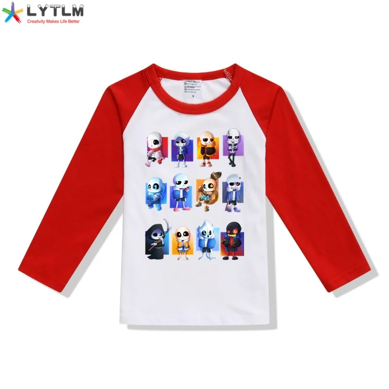 LYTLM топы для девочек зима 2019 футболка с надписью Game Undertale футболки маленьких