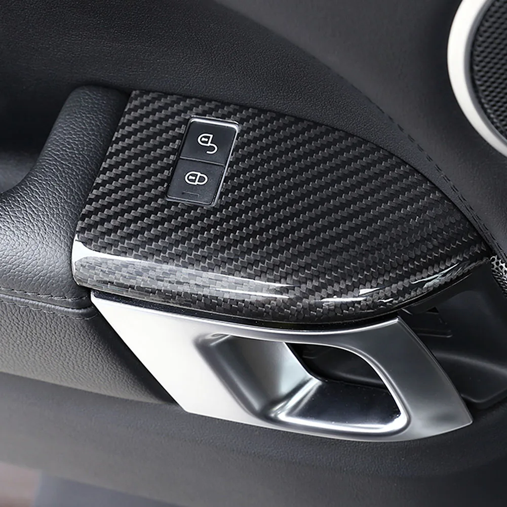 

Carbon Fiber Child Safety Lock Switch Trim Cover Decoration for Land Rover Range Rover Sport 2018-2020 Car Styling Accessories