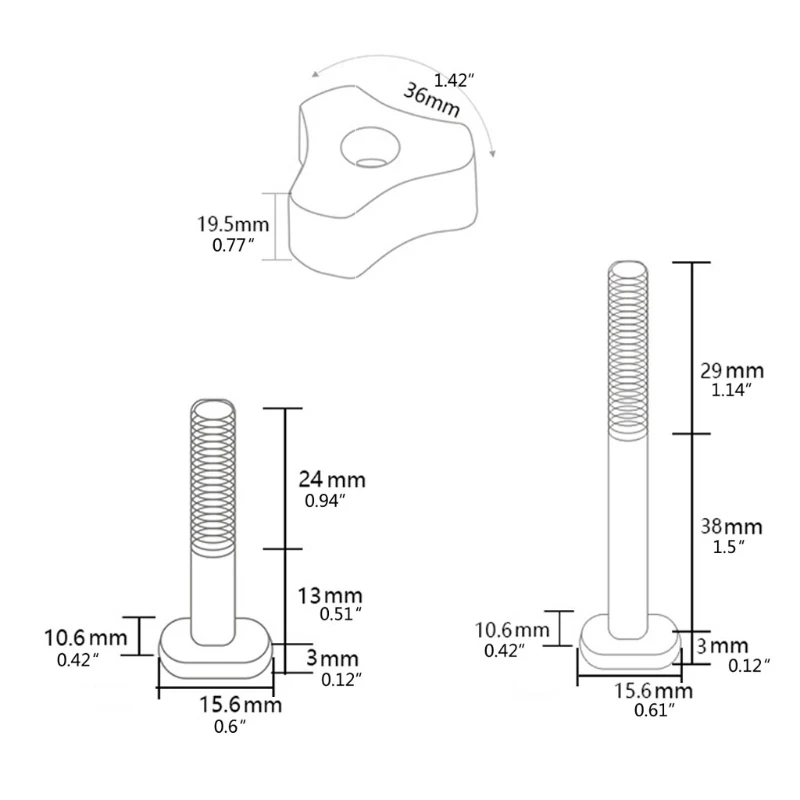 

M6-40T M6-70 Nut Quick Acting Hold Down Clamp T-track Miter Slot Clamp Hand Knob T-Slot T-Track Block Clamps Wood Tool