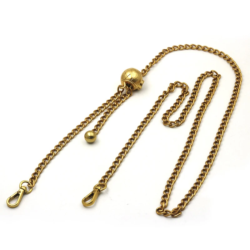 Fashion Adjustable Gold Bead Ball Bag Chain Metal Chain All-match Bag Accessories Bag Strap Transfer Bead Chain Bag Chain