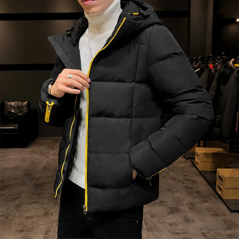 

2020 Autumn & Winter New Arrival Solid Color Warm Bread Casual Hooded Cotton Men's Casual Loose Cotton Clothing Free Shipping