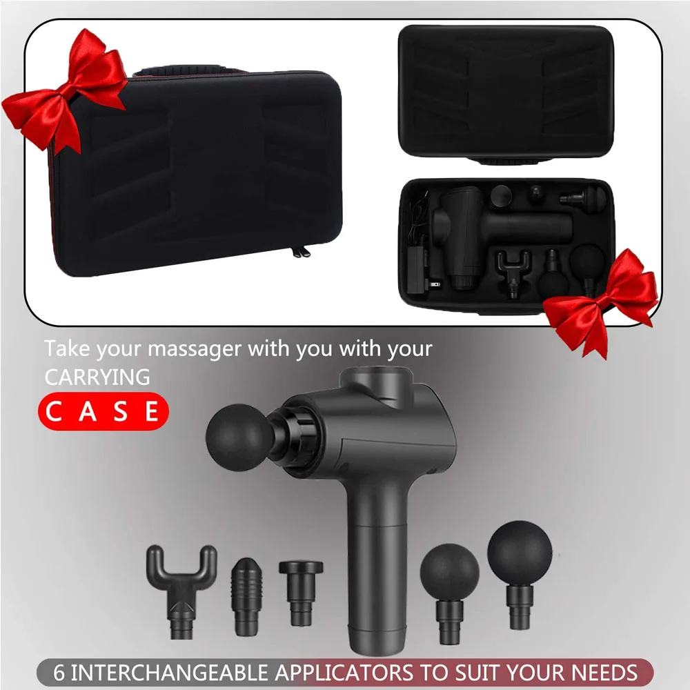 Массажный пистолет ручной массажер для глубоких мышц 20 скоростей регулируемый