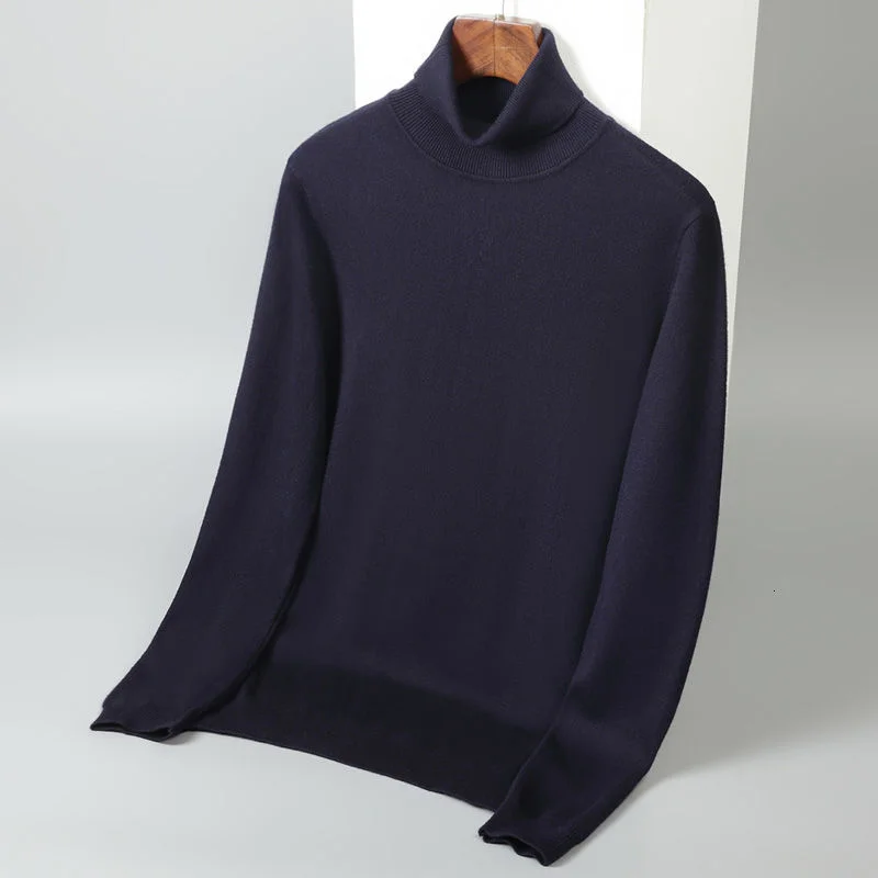 

Men's popular thickened sweater high neck cashmere bottomed shirt