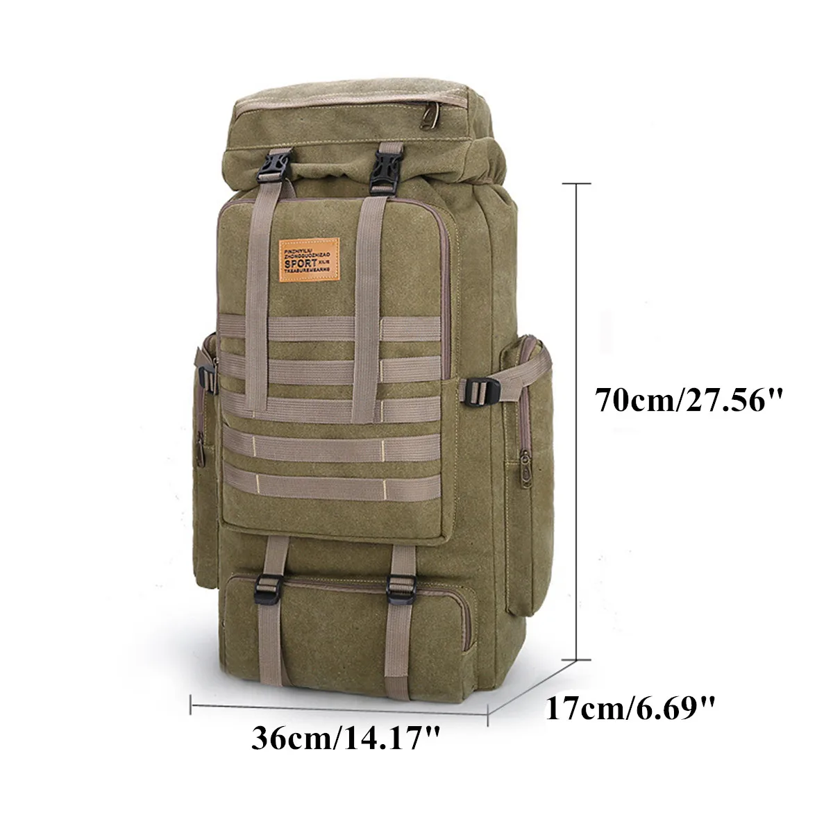 80Л Большая Военная Сумка Холст Рюкзак Тактические Сумки Кемпинг Походный Рюкзак Армейская Мочила Тактическая Молле Унисекс На Открытом Воздухе