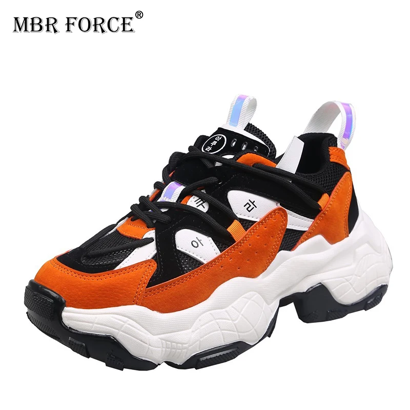 MBR FORCE/массивные кроссовки Женская повседневная обувь в стиле ретро Кроссовки на