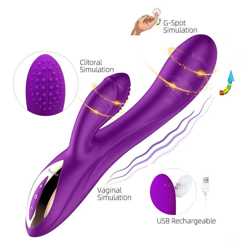 

DUOAI 10 Speeds Dildo Vibrator For Woman Vaginal Clitoris Stimulator AV Rabbit G-Spot Masturbator Sexual Wellness Adult Sex