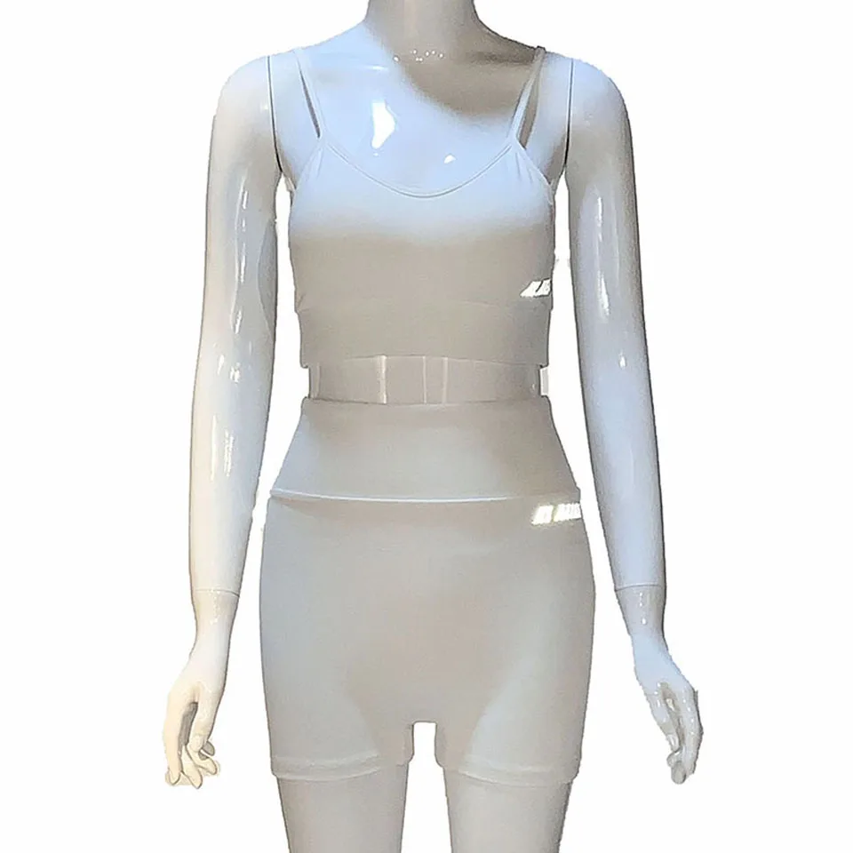 

Karlofea Women New Casual Letter Tracksuit Outfits Summer 2 Piece Set Camis Cop Top And Short Casual Fitness Lounge Wear Sets