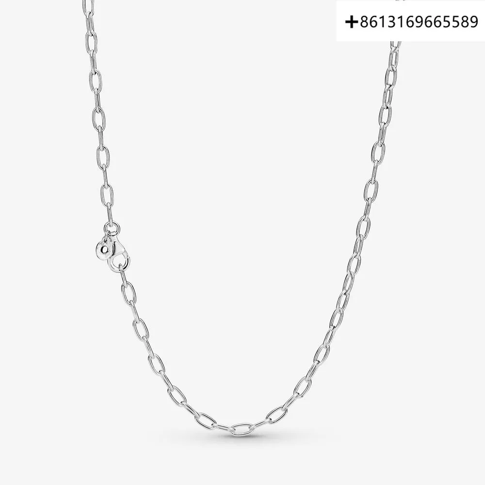 

Модное популярное стильное минималистичное ожерелье из стерлингового серебра 925 пробы для мужчин и женщин