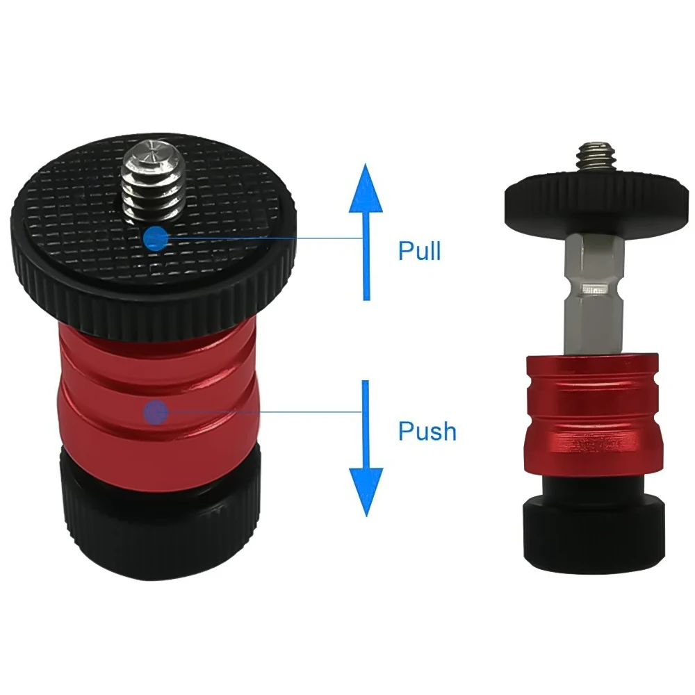 

Camera Quick Release Plate Stand Adapter Mini Tripod Ball Head with 1/4" Inch Screw Hole for Magic Arm,DSLR Monitors