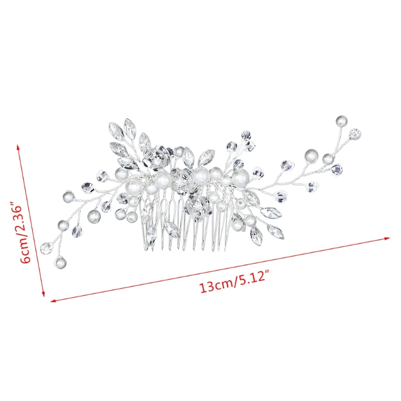 

Elegant Wedding Hair Combs for Bride Crystal Rhinestones Pearls Women Hairpins Bridal Headpiece Hair Jewelry Accessories