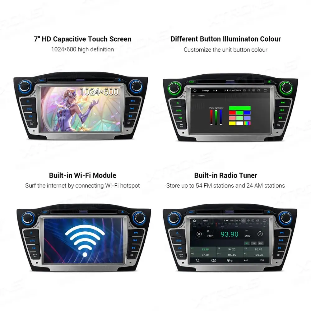 Автомобильный DVD плеер XTRONS Android 10 0 для Hyundai IX35 Tucson 2 го поколения 2009 2010 2011 2012 2013 2014 2015