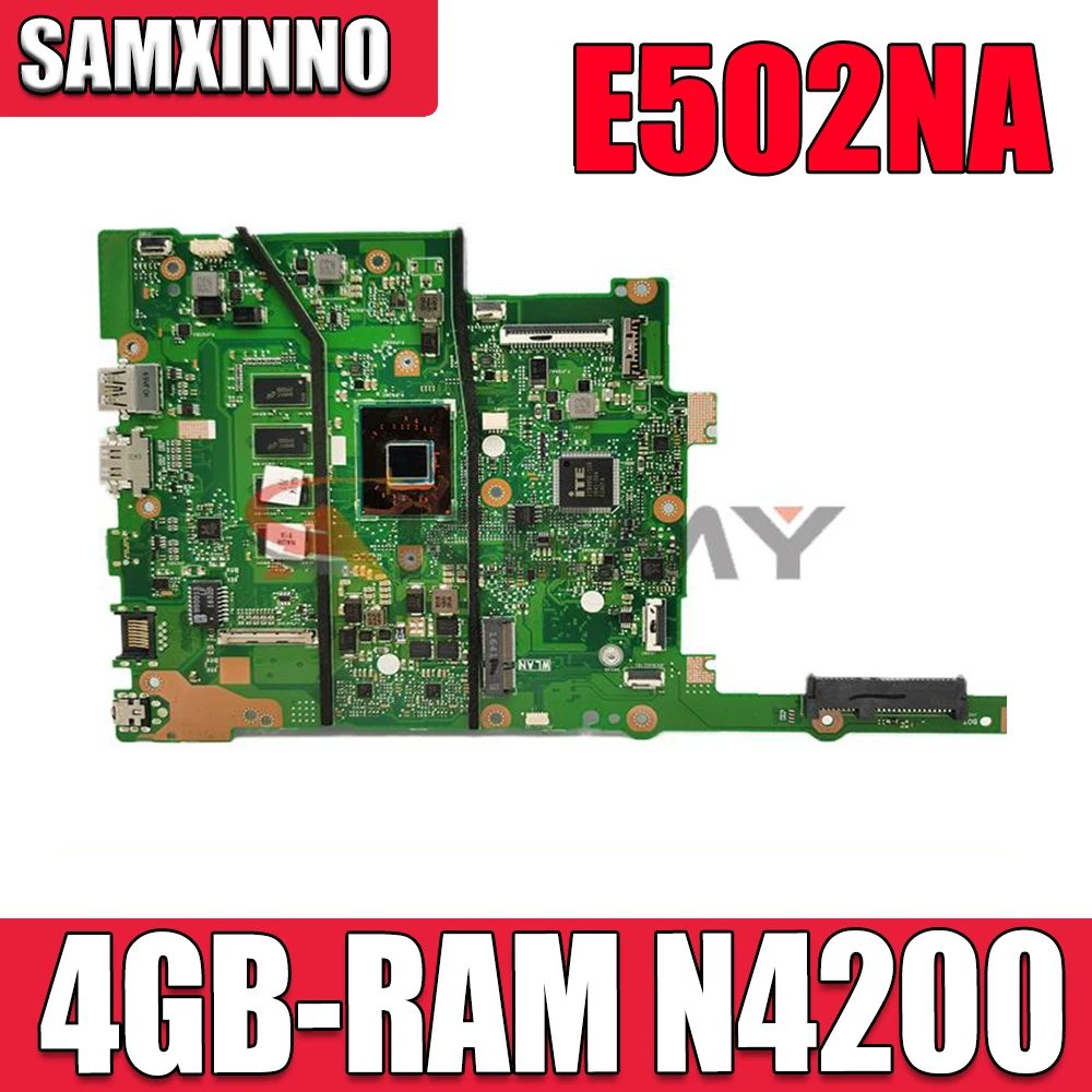 

Новая материнская плата E502NA Материнская плата ASUS E502N (15 дюймов) для ноутбука R517N R516N E402NA, материнская плата 4GB-RAM N4200