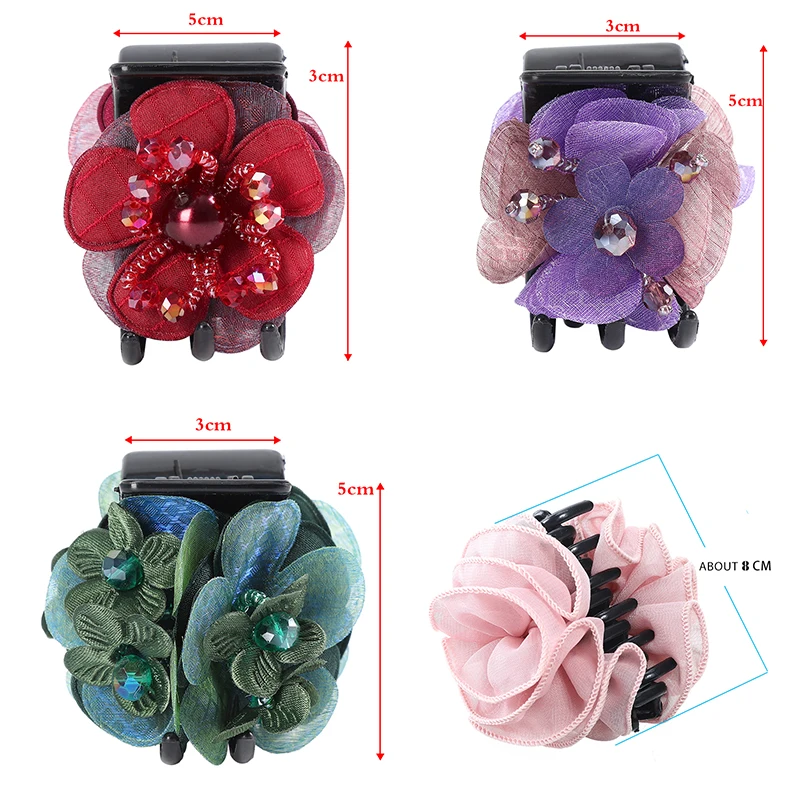 AWAYTR заколки для волос Краб Простые ретро зажимы пластиковые зубчатые цветок