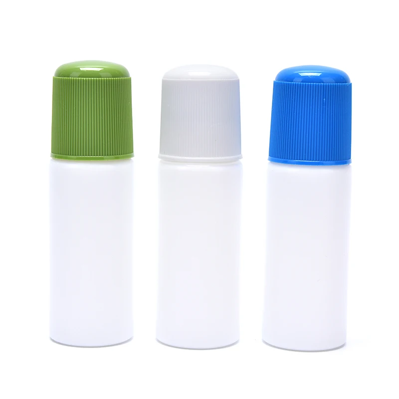 

1PCS 50ML White Medicine Liquid Bottle With Blue Sponge Applicator