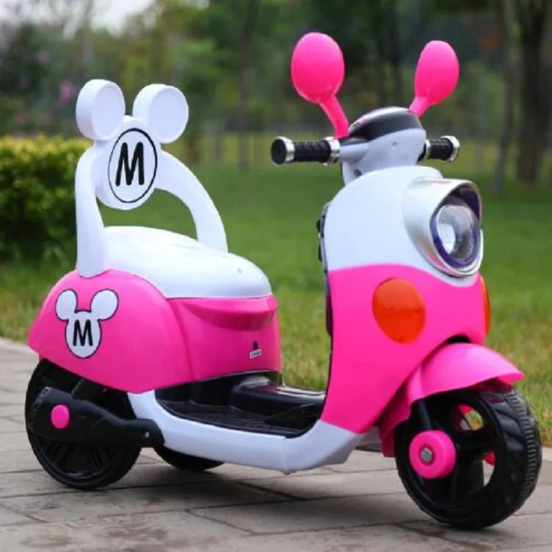 

ON SALE 11 11 Price Free Shipping 20-35 Days Mickey Child Ride Electric Toy Motorcycle Bike For 1-5 Years Old Age Baby