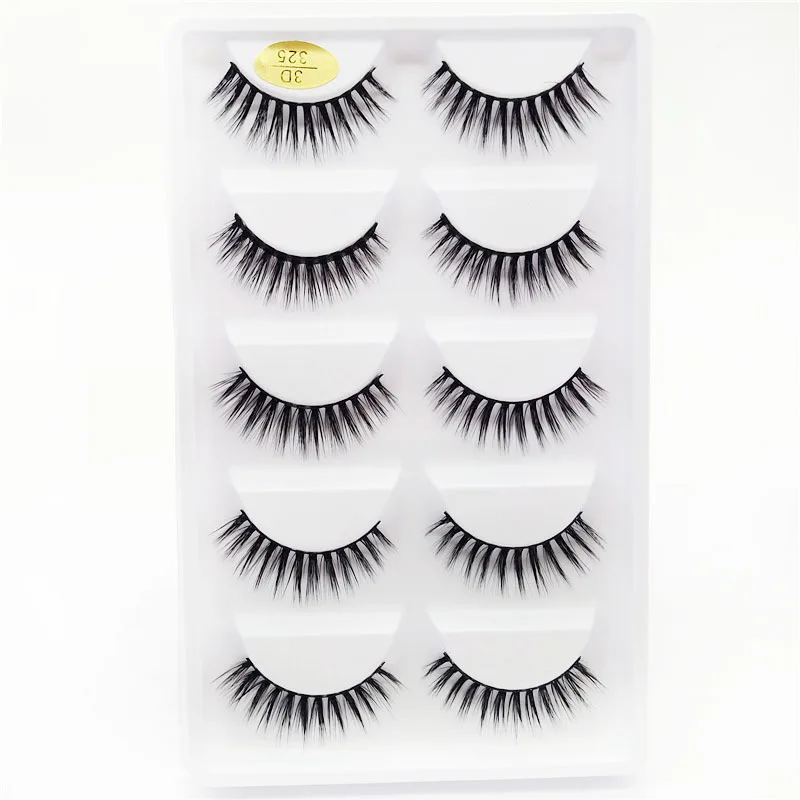 Натуральные длинные накладные ресницы 3D тонкие Женские Накладные для макияжа 5