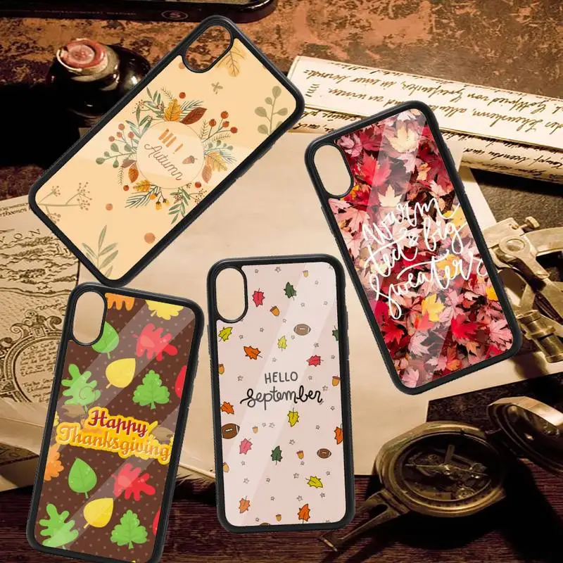 

Autumn pumpkin pattern Phone Case PC for iPhone 11 12 pro XS MAX 8 7 6 6S Plus X 5S SE 2020 XR