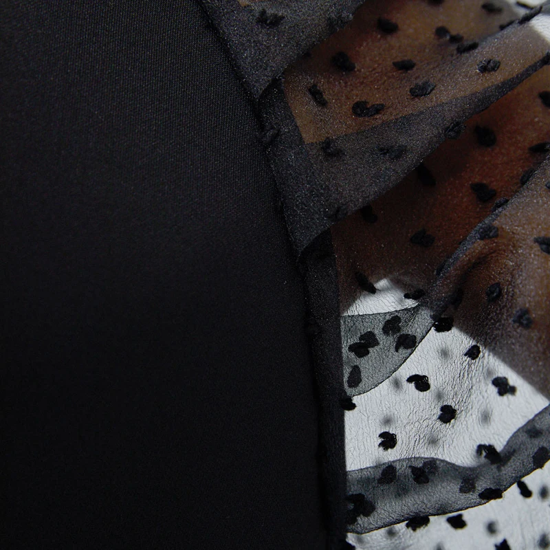 Женская полупрозрачная куртка с воротником-стойкой и длинным рукавом | одежда