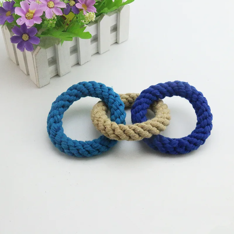 Хлопковая веревка плетеная игрушка собака щенок чистящие зубы жевательные