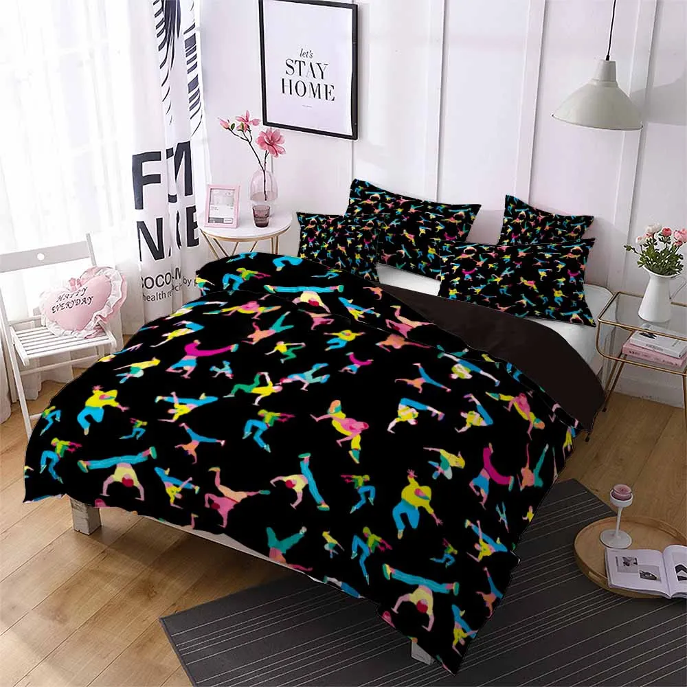 Новый коллективный Комплект постельного белья с принтом в стиле хип хоп для